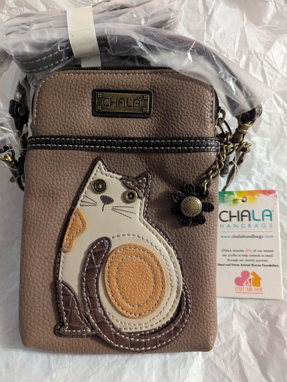 Chala Cat Cellphone Crossbody Handbag - Convertable Strap, Cat Lovers 